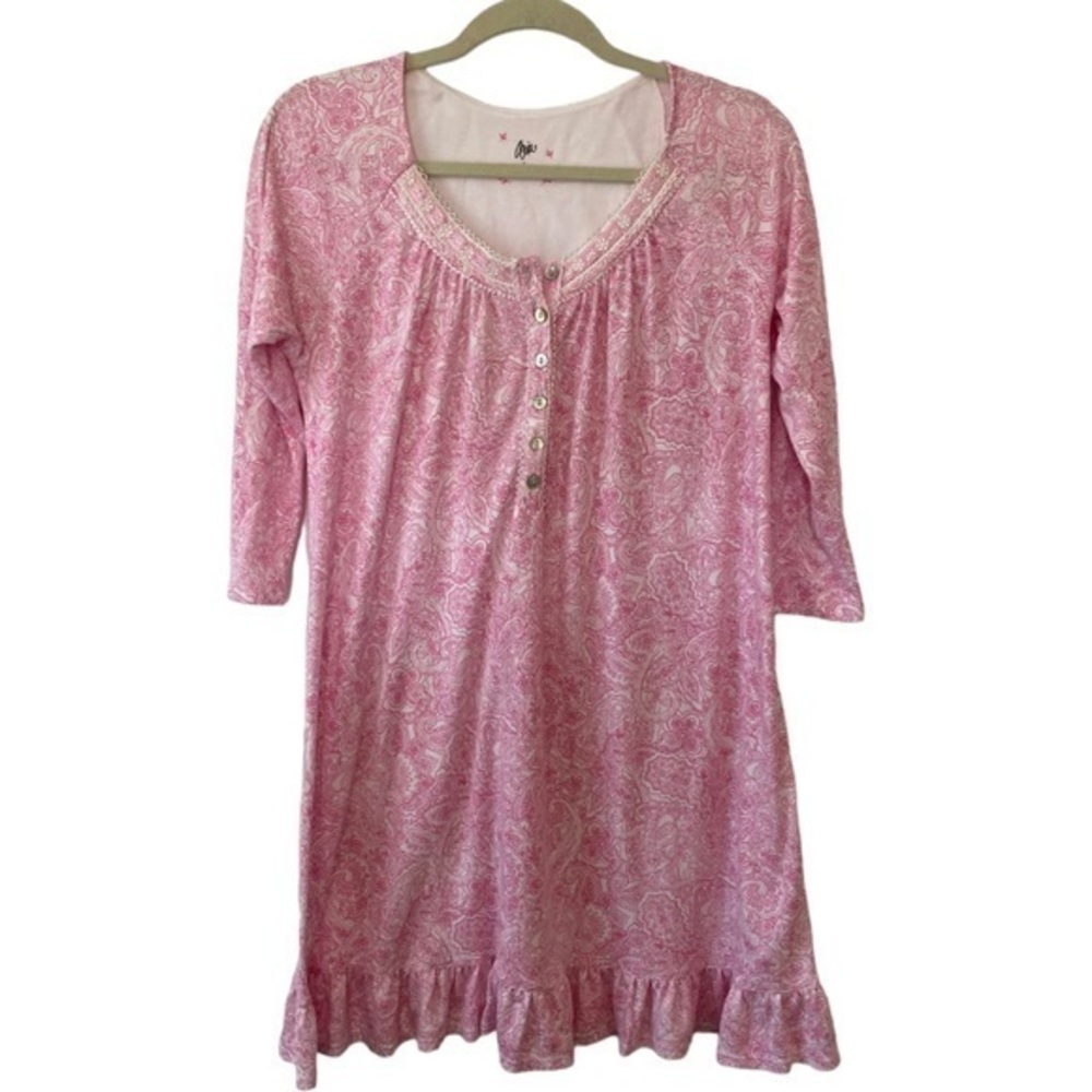 Aria Pink Paisley Nightgown      ‎ Sz S